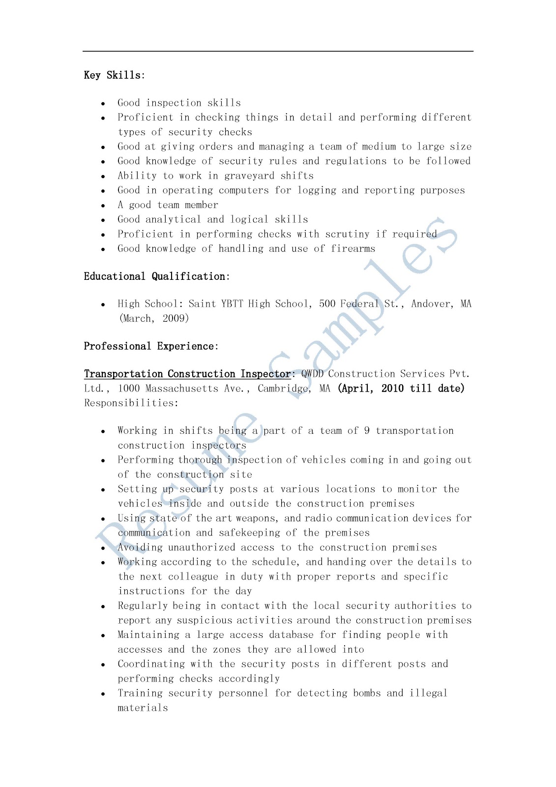 Building material sales cover letter